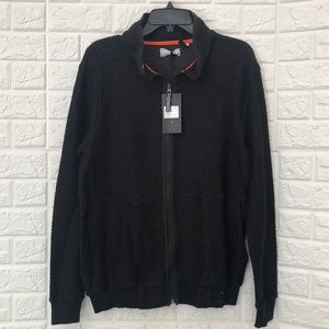 Five Four men’s S Calera full zip black pullover sweater jacket cardigan NWT‎